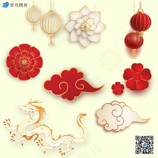 中国新年矢量图形插画元素矢量免扣AI素材