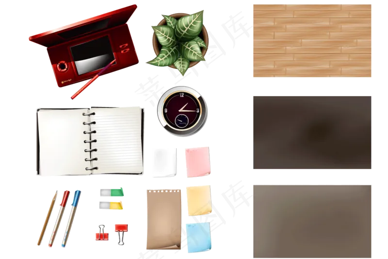 办公用品免扣矢量AI素材ai矢量模版下载