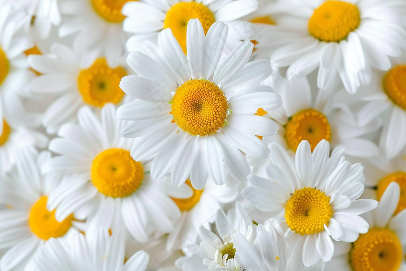 白色小雏菊鲜花摄影图(4032x2688)