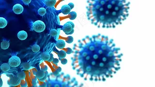 显微镜细菌病毒细胞3D渲染图