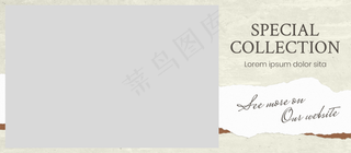 棕色背景撕裂风照片相册9