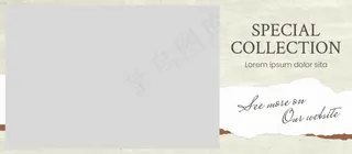 棕色背景撕裂风照片相册9