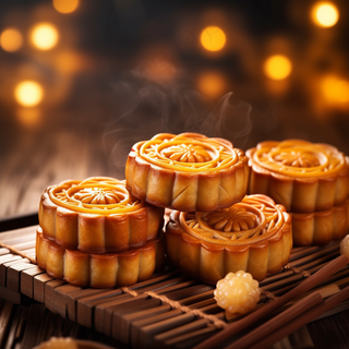 中秋月饼美食甜点摄影图