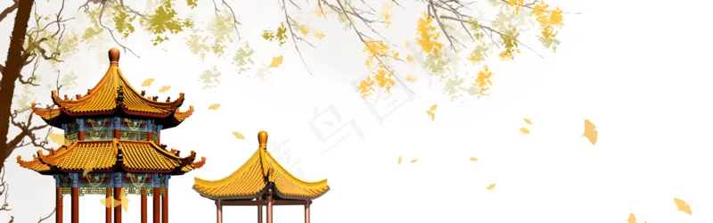 中式水墨PSD分层古风banner模板69psd模版下载