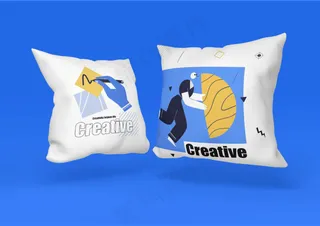 单色背景文创抱枕11样机