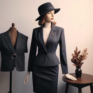 西服礼服定制女士时尚衣服摄影图