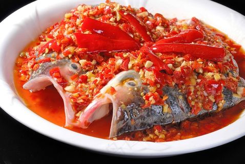 麻辣剁椒鱼头美食