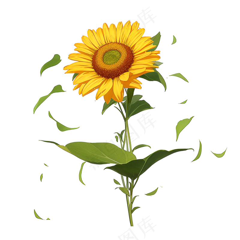 黄色向日葵免抠素材38