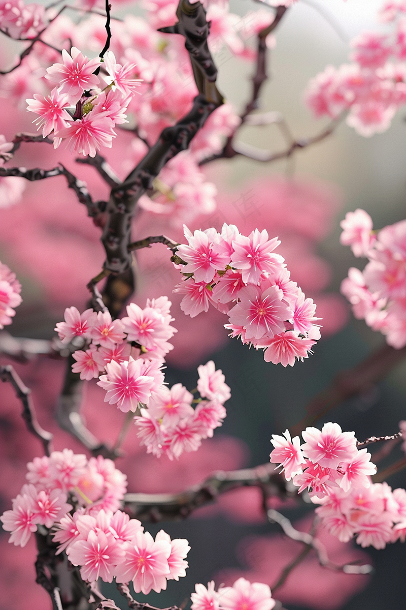 春日樱花花朵摄影图(2688x4032)