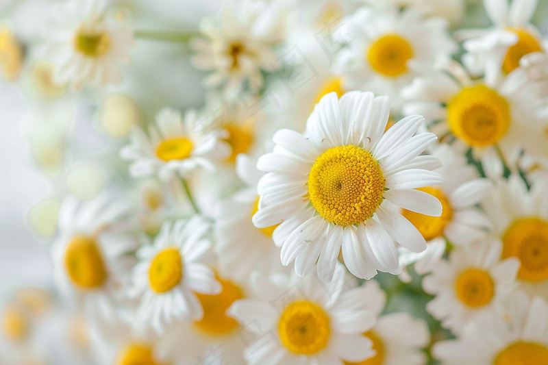 白色小雏菊鲜花摄影图(4032x2688)