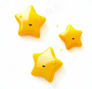 小星星天气卡通插画免抠