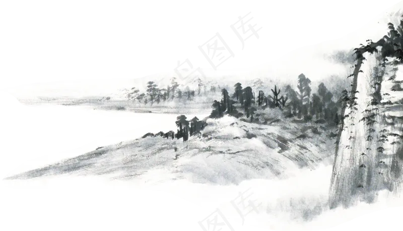 新中式水墨山水画110