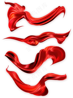 红色彩带免扣