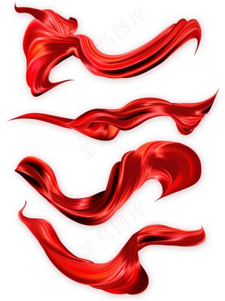 红色彩带免扣