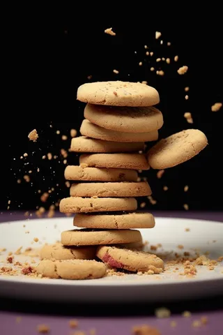 曲奇饼饼干酥脆下午茶美味零食美食摄影图