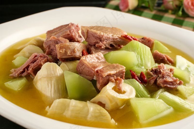 清炖竹笋莴苣美食