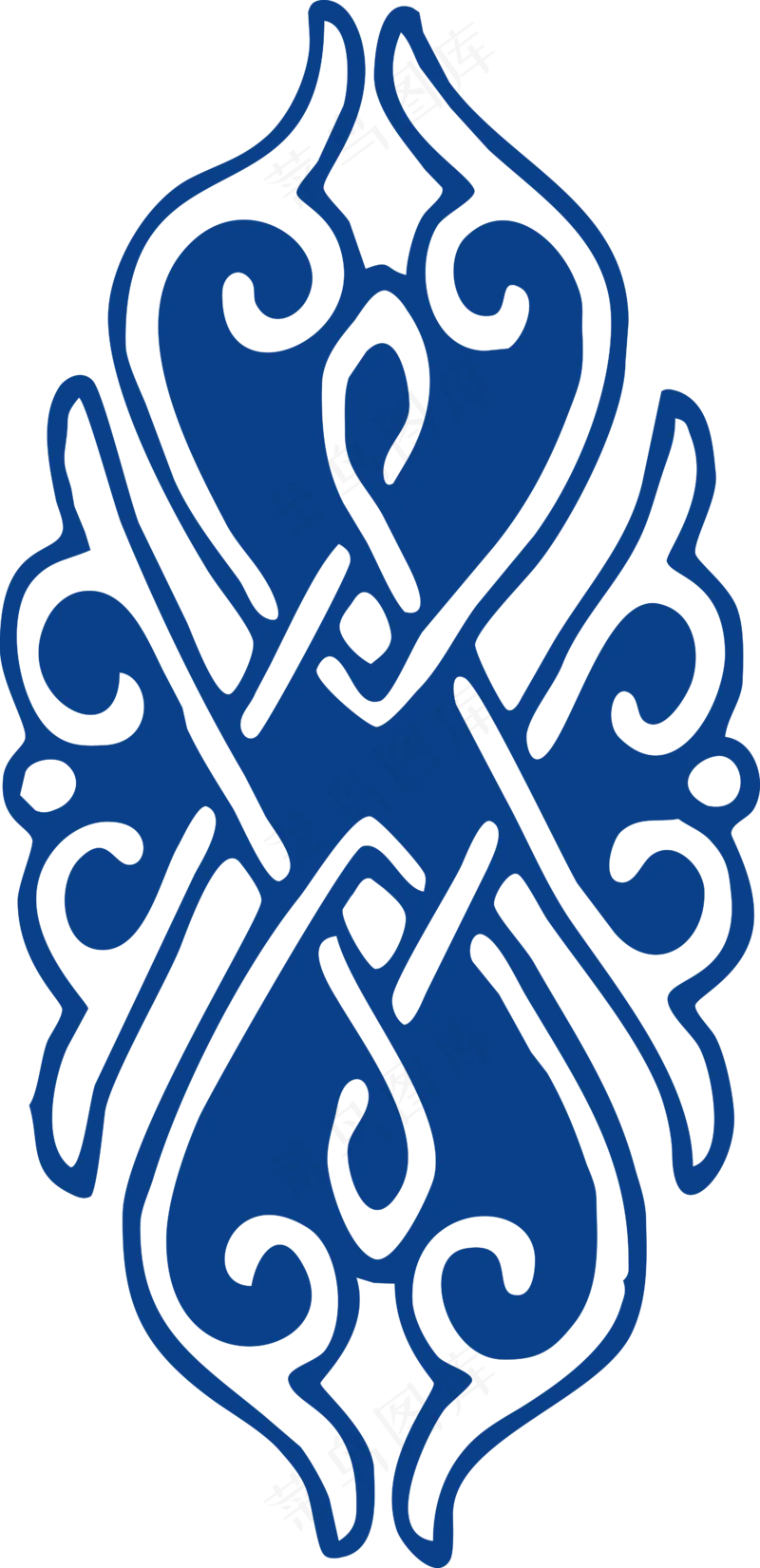 古代青花瓷图案花纹中国风图案祥云纹理传统图腾PNG免扣素材