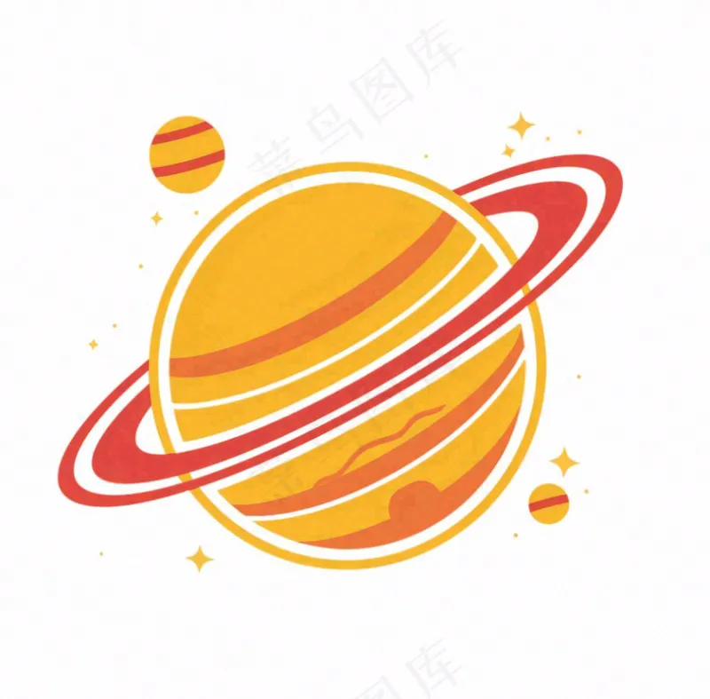宇宙星球太阳系银河卡通插画免抠(1040x1024)