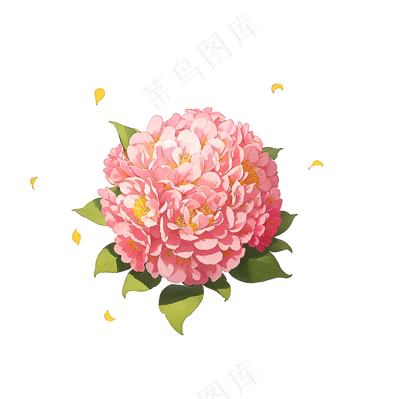 粉色花朵桃花玫瑰免抠素材26