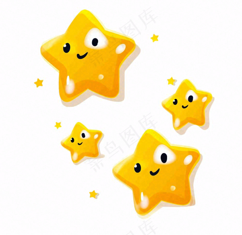 小星星天气卡通插画免抠(1056x1024)