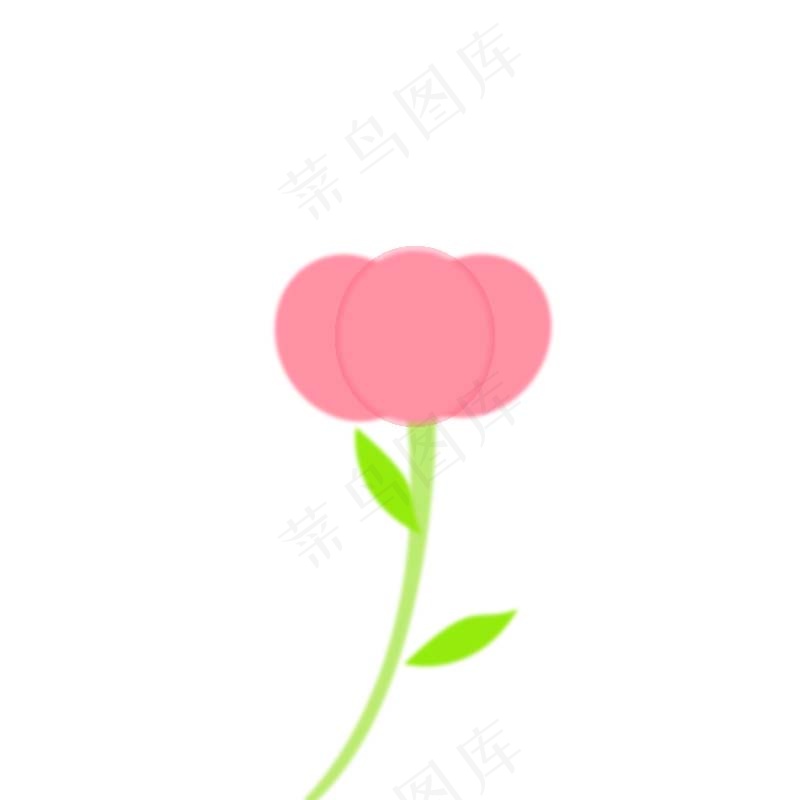 粉色简约小花psd模版下载