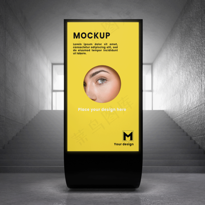 地铁站车站广告牌灯箱样机34样机