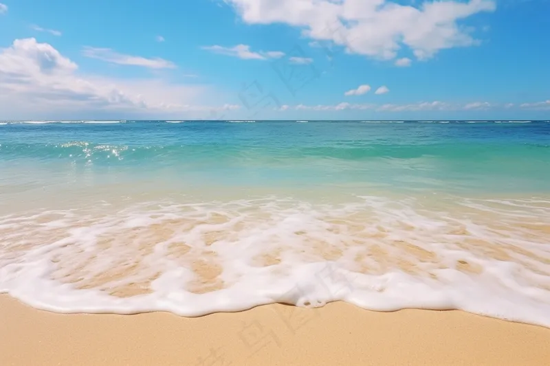 夏日海洋海边沙滩摄影图(4032x2688)