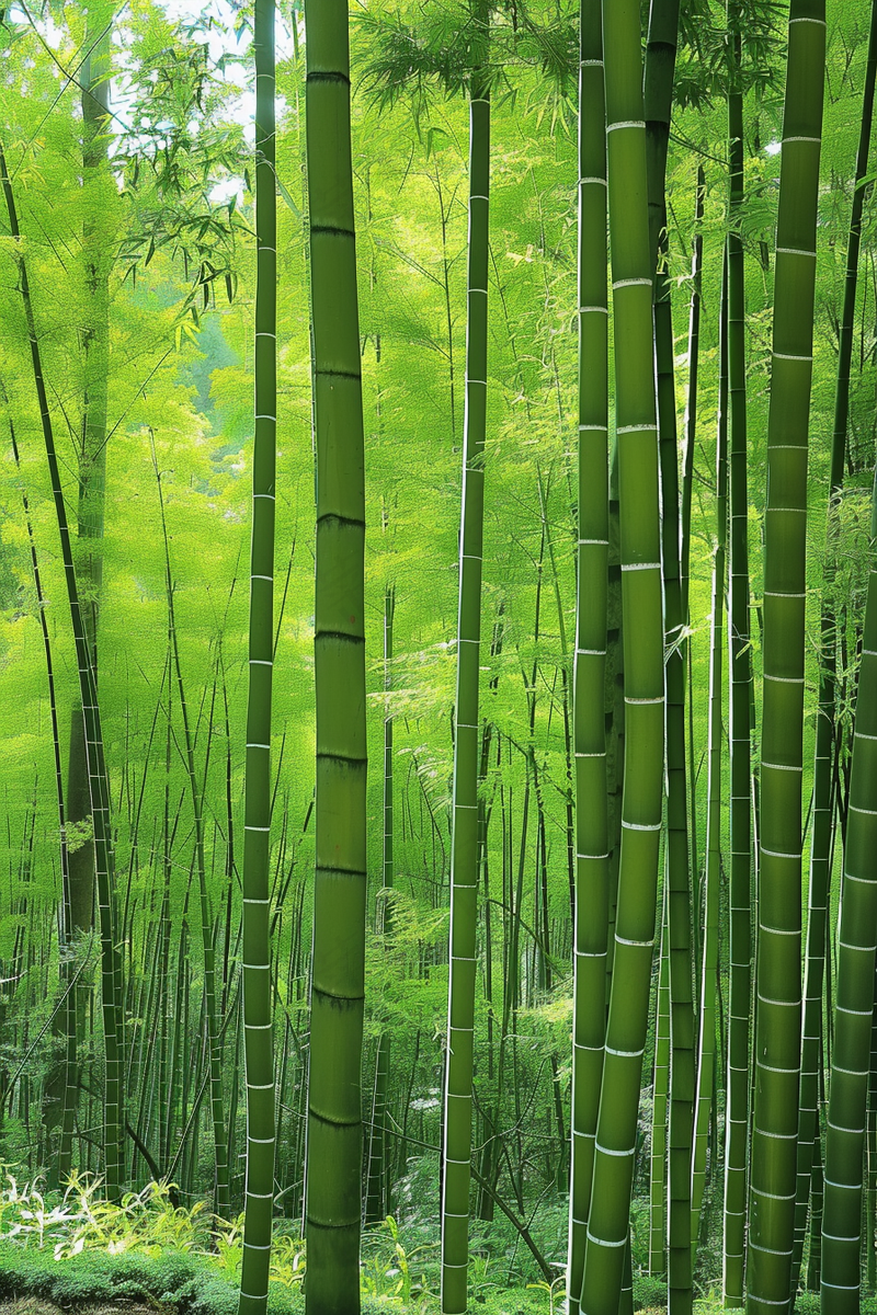 春夏竹林绿色清凉摄影图