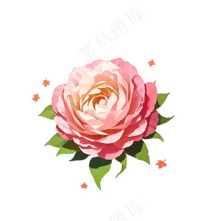 粉色花朵桃花玫瑰免抠素材12