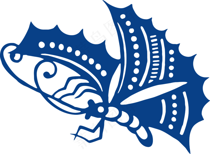 古代青花瓷图案花纹中国风图案祥云纹理传统图腾PNG免扣素材