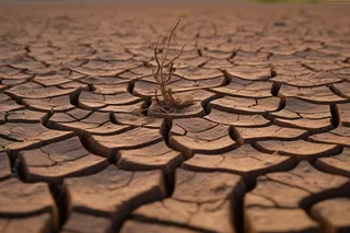 缺水干裂的土地地面干枯摄影图
