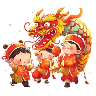 新年舞龙儿童画图片素材 (11) 新年舞龙儿童画图片素材 (11)