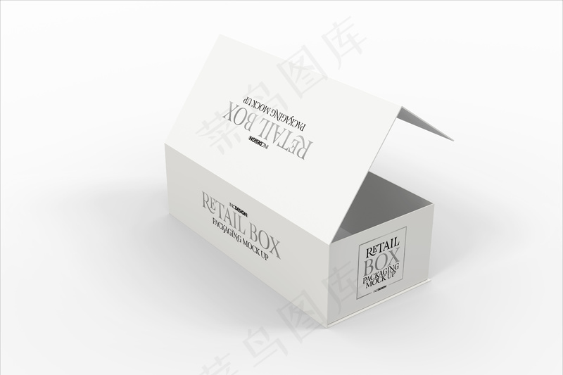 简约背景翻盖盒子样机7