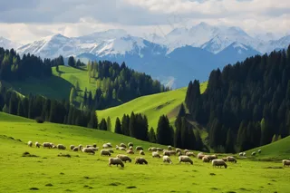 新疆春天草原风光大自然风景摄影图