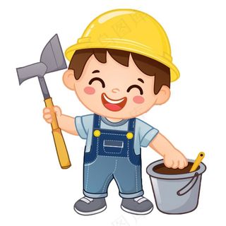 维修工人劳动人民装修卡通插画免抠