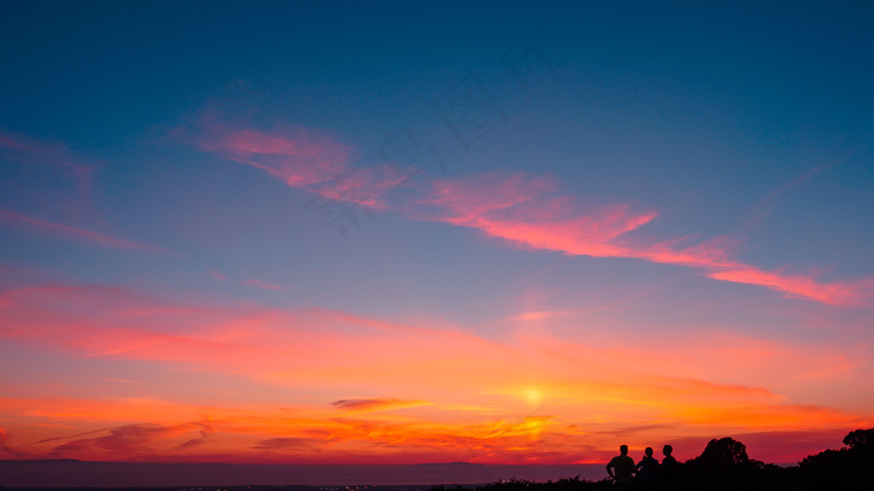 夕阳晚霞图片