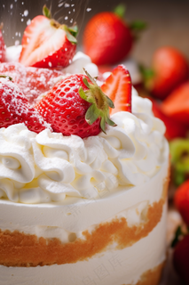 草莓奶油蛋糕水果蛋糕下午茶美食甜点摄影图 草莓奶油蛋糕水果蛋糕下午茶美食甜点摄影图