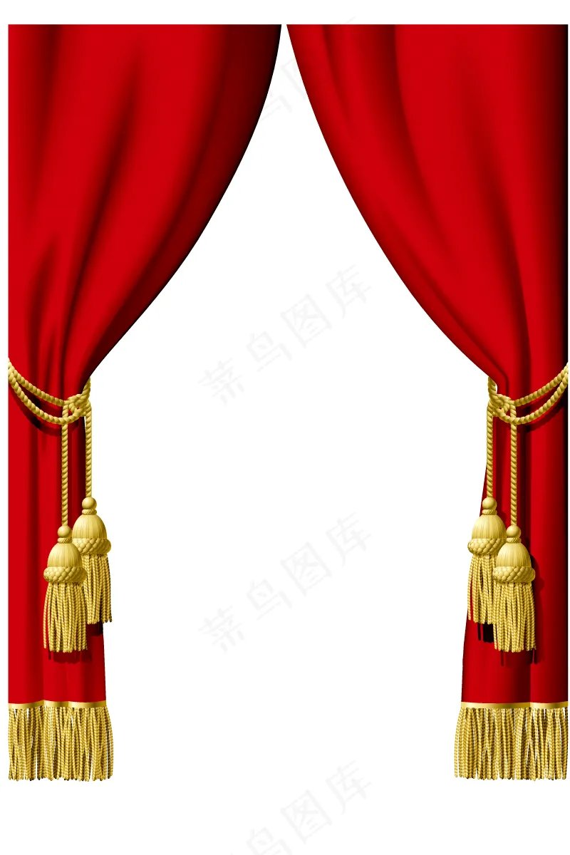 红色帷幕装饰元素矢量免扣AI素材ai矢量模版下载