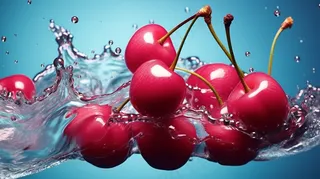 新鲜樱桃车厘子水果摄影图