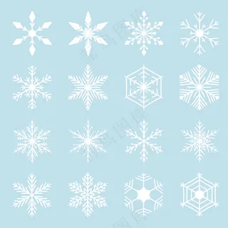 雪花免扣矢量素材