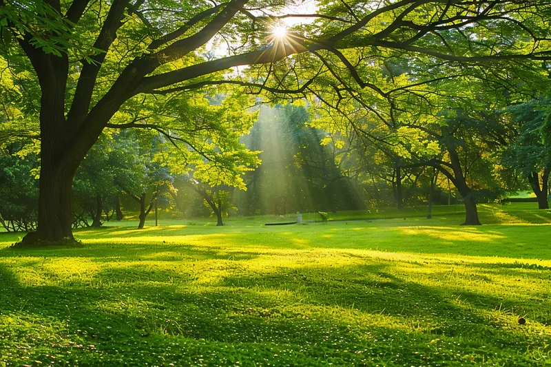 春天公园草地阳光摄影图(4032x2688)