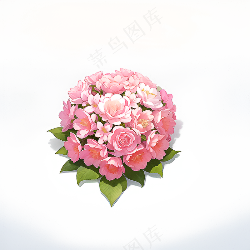 粉色花朵桃花玫瑰免抠素材11