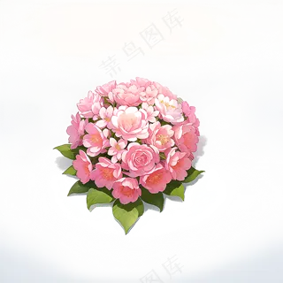 粉色花朵桃花玫瑰免抠素材11