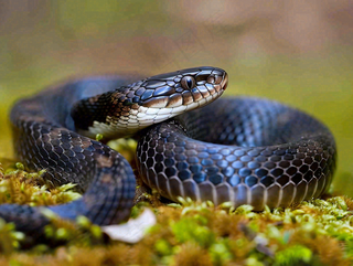 蛇爬行动物毒蛇摄影图