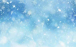 雪花飘落蓝色白雪背景立冬冬至大雪小雪卡通插画背景