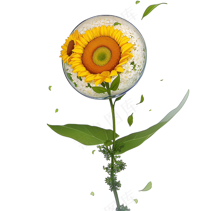 黄色向日葵免抠素材22