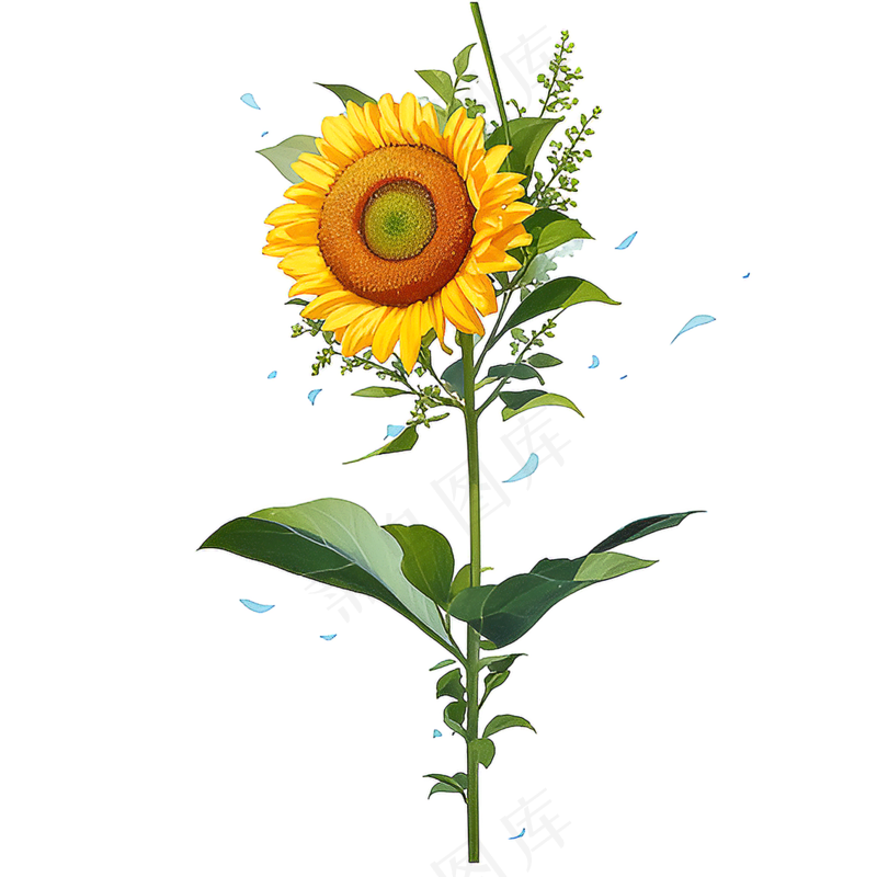 黄色向日葵免抠素材118