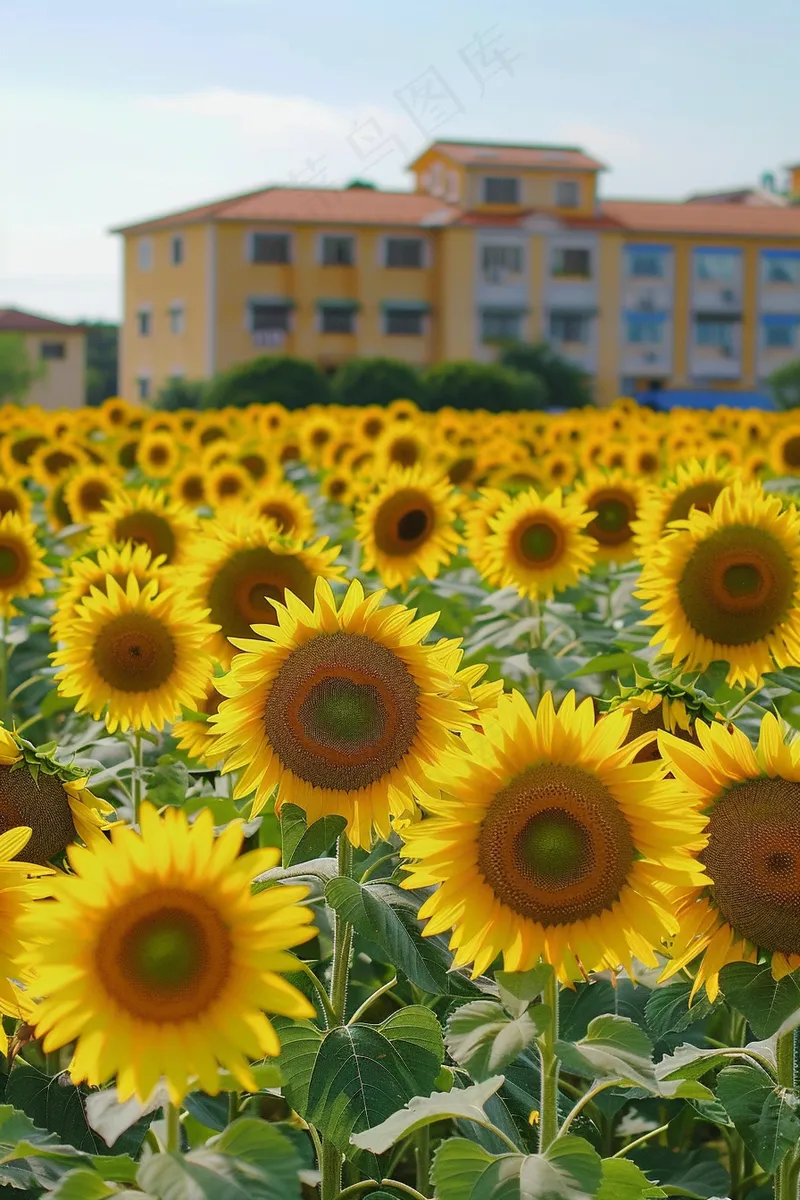 向日葵向阳鲜花摄影图(2688x4032)