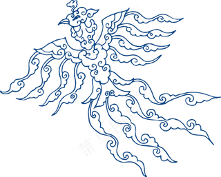 古代青花瓷图案花纹中国风图案祥云纹理传统图腾PNG免扣素材