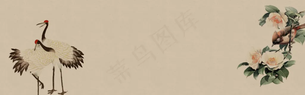 中式水墨PSD分层古风banner模板150